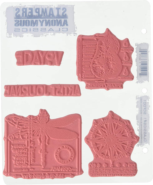 Stampers Anonymous Rubber Stamp Set, 7 by 8.5-Inch, Classics No.1