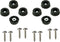 8 Small Round Rubber Feet Bumpers W/Screws - .250 H X .671 D - Made in USA