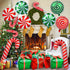 30Pcs Christmas Foil Balloons, Large Candy Cane Swirl Mylar Balloons with Ribbons, Red Green Balloons for Birthday and Candies Theme Party Decorations