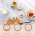 ComSaf Porcelain Egg Cups Plates with Base, Soft Boiled Egg Cup Holders White, Pack of 6