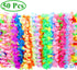 FunToy Hawaiian Leis 50 Counts Tropical Hawaii Luau Flower Lei for Adults and Kids Party Decorations