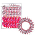 Kitsch Holiday Gift Spiral Hair Ties | Coil Hair Ties | Phone Cord Hair Ties | Hair Coils - 4 Pcs | Metallic Pink Crush