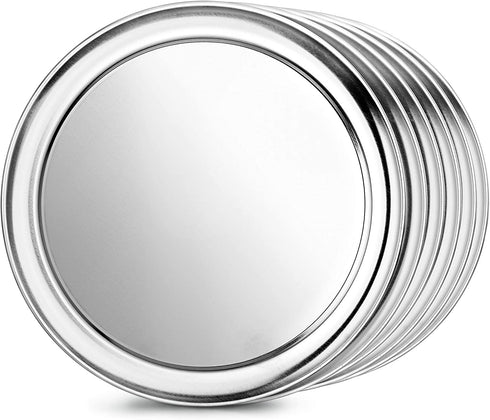 New Star Foodservice 50875 Pizza Pan/Tray, Wide Rim, Aluminum, 10 Inch, Pack of 6