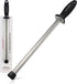 AVACRAFT 12 inch Knife Sharpener Rod, Diamond Steel Knife Honing Steel, Premium Knife Sharpening Steel, Oval shaped Honer, Ergonomic Handle for Firm Grip