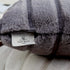 Cozy Bliss Set of 2 Faux Fur Fleece Throw Pillow Covers Luxury Super Soft Plush, Striped Cushion Cover Textured Decorative Pillowcases for Sofa Couch Bed Chair Car (Grey, 20"x20")