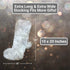 Super Fluffy, Long-Lasting Faux Fur Stocking 20in Silver Christmas Stocking for Fireplace Decor, Large Hanging Decorations for Xmas Mantel. Wide Opening for Festive Holiday Party Gifts for Family