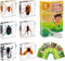 EJLIFEBOX 6 PCS Insect Specimen Set, Spider/Scorpion/Cricket/Flower Chafers/Stink Bug/Spotted Lanternfly Resin Collection Science Toys