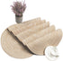SHACOS Round Braided Placemats Set of 8 Round Table Mats for Dining Tables (Beige, 8)