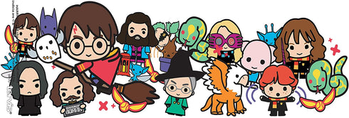 Tervis Harry Potter - Group Charms Tumbler with Wrap and Black Lid 16oz Mug, Clear