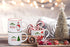 Christmas Coffee Mugs Set of 6 Large-sized 14 Ounce Christmas Theme Perfect For Christmas Gift Baskets Ceramic Coffee Mugs Restaurant Coffee Mugs By Bruntmor