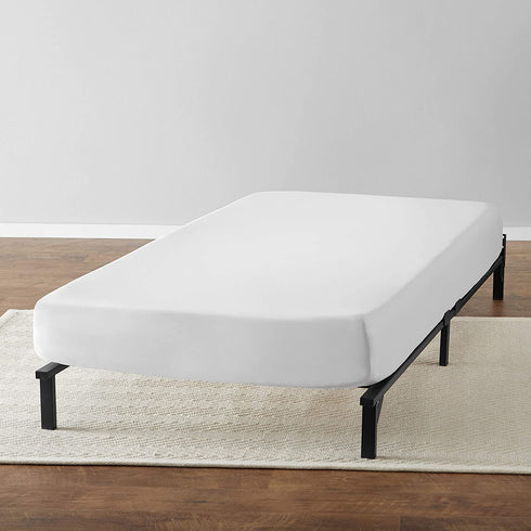 Amazon Basics Metal Bed Frame for Box Spring and Mattress, Easy Tool-Free Setup - Twin, 6-Leg Base