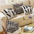 AVOIN Family Saying Buffalo Plaid Throw Pillow Cover, 18 x 18 Inch Holiday Love Home Easter Day Fall Cushion Case for Sofa Couch Set of 4