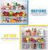 Utopia Home Set of 6 Pantry Organizers-Includes 6 Large Organizers-Organizers for Freezers, Kitchen Countertops and Cabinets - Clear Plastic Pantry Storage Racks