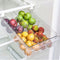 Fridge Drawer Organizer, LALASTAR Mini Refrigerator Drawers Storage Box, Pull Out Refrigerator Storage Drawers for Food, Drinks, Fit for Fridge Shelf Under 0.6" (4-grid) Dividers Are Removable