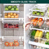 Fridge Drawer Organizer, LALASTAR Mini Refrigerator Drawers Storage Box, Pull Out Refrigerator Storage Drawers for Food, Drinks, Fit for Fridge Shelf Under 0.6" (4-grid) Dividers Are Removable