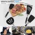 CGSGDK Silicone Flexible Turner Spatula Set, 5-Piece Heat Resistant Flexible Rubber Spatulas,Silicone Cooking Utensil Set,Non Stick Rubber Kitchen Utensils for Cooking Fish, Steak,Eggs, Pancakes