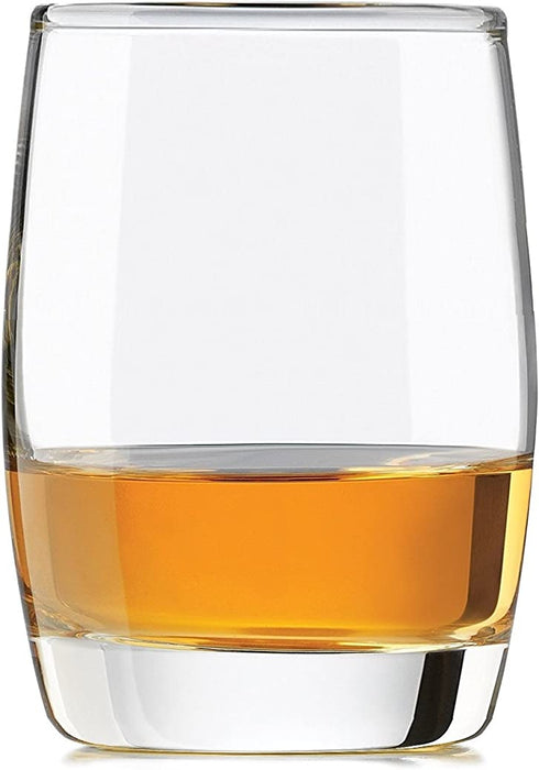 Circleware Heavy Base Scotch Whiskey Glass Drinking Glasses, Set of 4, Entertainment Dinnerware Glassware for Water, Juice, Beer & Bar Liquor Dining Decor Beverage Cups Gifts, 12 oz, Glen Rocks