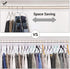 SONGMICS Pants Hangers Space Saving, 5 Layer Pants Hangers, Set of 2 Multiple Pant Hanger, Pants Organizer Hanger, Swing Arm Pants Hangers with Non-Slip Padding, Silver and Black UCRI041B02