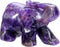 CrystalTears 2" Amethyst Crystal Gemstone Elephant Figurine Hand Carved Reiki Healing Crystals Pocket Gemstones Elephant Statue for Meditation Peace Protective Home Office Decor Gift for Chrismas