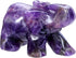 CrystalTears 2" Amethyst Crystal Gemstone Elephant Figurine Hand Carved Reiki Healing Crystals Pocket Gemstones Elephant Statue for Meditation Peace Protective Home Office Decor Gift for Chrismas