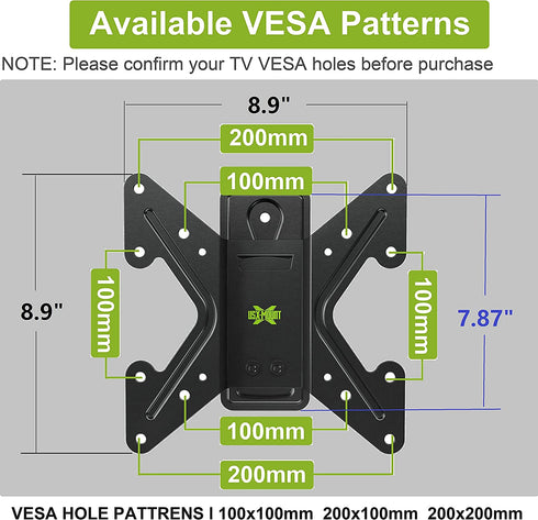 USX MOUNT TV Wall Monitor Mount Fits for Most 26 - 42 Inch TVs & Monitors,Holds up to 66lbs, TV Monitor Mount Bracket with Adjustable Tilt Swivel,Max VESA 200x200mm