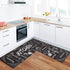 HYDLUB Anti Fatigue Kitchen Rug and Mat Cushioned Set 2 Piece 18" x 29"+18" x 59" Non Slip Thick Kitchen Floor Mats Comfort PVC Leather Heavy Duty Standing Mats Waterproof Non Slip Kitchen Rug Runner