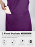 Puroma Adjustable Bib Apron Waterdrop Resistant with 2 Pockets, Unisex Cooking Kitchen Aprons for Chef Couple BBQ Painting (Purple?