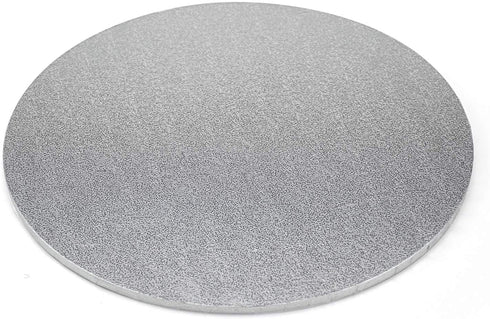 Tebery 12 Pack Silver Reusable Cake Drums Round Cake Circles 1/4 Inch Thick Cake Base Cardboard - 6 + 8 + 10 + 12 Inch