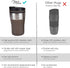 Milu Insulated Travel Coffee Mug 7oz - Hot & Cold Travel Mug - Double Wall Vacuum Insulated Cup for Coffee, Tea & Drinks - Spill Proof (Brown, 7oz (210ml))