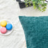 CaliTime Pack of 2 Cozy Throw Pillow Covers Cases for Couch Sofa Home Decoration Solid Dyed Soft Chenille 20 X 20 Inches Teal