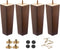 Wood Furniture Legs 8 inch Sofa Legs Pack of 4,Couch Legs Square Brown,Mid Century Desk Legs,Sofa Replacement Parts, for Dresser Legs Sideboard Recliner Couch Circle Chair Couch Riser Coffee Table