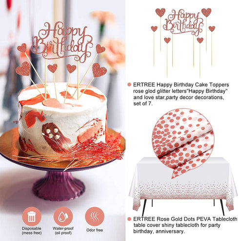 Birthday Party Decorations Decor Balloons Kit for Women Girls Birthday Supplies for 10th 13th 16th 18th 20th 25th 30th 35th 40th 50th 60th 70th (Rose Gold)
