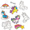 Baker Ross AR384 Unicorn Colour in Window Decorations - Pack of 8, Suncatcher Stained Glass Effect for Kids