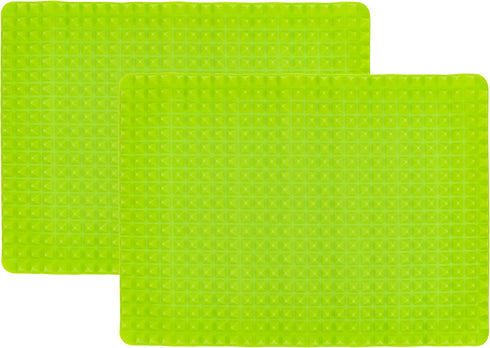 Southern Homewares Healthy Homewares Raised Silicone Baking Sheet Non-Stick Cooking Mat Oven Tray Liner Green Set of 2
