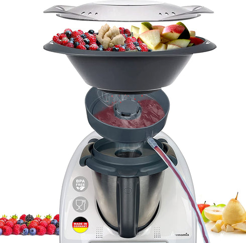 MixFino Thermomix Attachment - Thermomix Accessory for TM6, TM5, TM31, TM Friend - Thermomix Steam Juicer for Thermomix Appliances - Extract Juice without Squeezing - TM6 Accessory