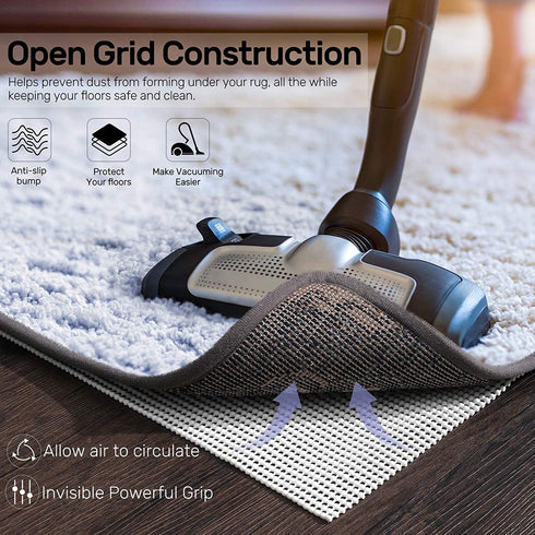 Ophanie Non Slip Rug Pad 5x7 Rug Gripper Extra-Thick Carpet Padding for Hardwood Floors, Keep Your Rugs Safe and in Place
