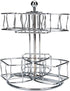 Mind Reader Tea Bag Carousel, Wire Holder, Rotating Organizer, Lazy Susan, Holds up to 60, 7 x 7 x 8.5 inches, Silver