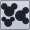 Sanch Ancha Fabric Cutter Die for Die-Cut Cutting Machines, 6" x 6" Mickey Black