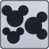 Sanch Ancha Fabric Cutter Die for Die-Cut Cutting Machines, 6" x 6" Mickey Black