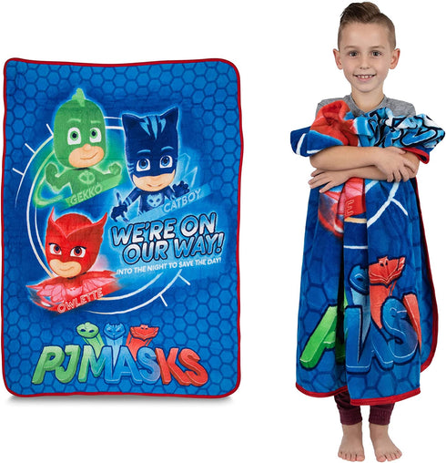 Franco Kids Bedding Super Soft Micro Raschel Throw, 46 in x 60 in, PJ Masks