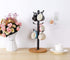 Coffee Mug Holder, Espresso Cup Holder, Mugs Tree Hanger, Bamboo Base Coffee Cup Holder Stand with 6 Hooks for Kitchen, Coffee Bar Counter