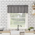No. 918 Martine Microfiber Semi-Sheer Rod Pocket Kitchen Curtain Valance and Tiers Set, 54 in x 24 in (3 Piece), Gray
