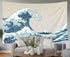 Pamime Aesthetic Room D©cor,Ocean Tapestry,Ocean Wave Tapestry, Great Wave Mount Fuji Century Hanging Wall Tapestries for Living Room Decor 60X50 Inches?150X130Cm? Inhouse,Blue White