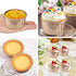 Foil Cupcake Liners With Lids 100 Pack,LNYZQUS 5.5 Oz Cupcake Tins Muffin Tins,Disposable Ramekins Muffin Cups Cupcake Cups Wrappers Holders For Wedding Party,with Spoons-Champagne
