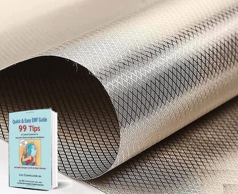 Faraday Fabric 44'' x 36'' Emf Protection Fabric, Military Grade RFID Shielding Fabric Signal Blocking Material 1 Yard, EMF Shielding, Cell Phone Signal Blocking, Bluetooth Block. 5G Shielding Fabric