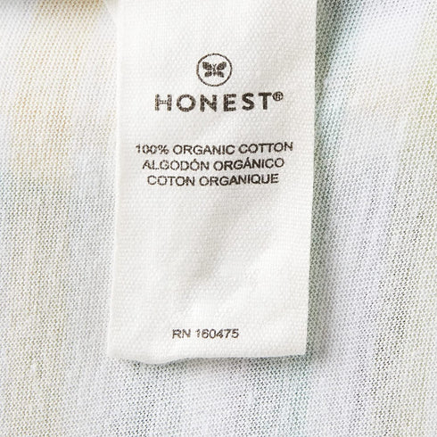 HonestBaby Organic Cotton Fitted Crib Sheet, Rainbow Stripe Blues, One Size