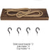 Yankario Rope Hanging Floating Shelves, Rustic Wood Wall Decor Swing Shelf with 4 Hooks, Pack of 2