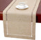Grelucgo Handmade Hemstitch Beige Table Runner Or Dresser Scarf, Rectangular 14 by 60 Inch