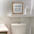 Five Stars Would Poop Here Again Bathroom Sign 12x12 Inch - Farmhouse Bathroom Wall Decor, Funny Poop Sign for Bathroom Decor Wall Art, 5 Stars Would Poop Here Again Sign, Funny Bathroom Wall Art