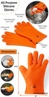 AMZ BBQ Club's Grilling Accessories - Silicone BBQ Gloves, Food Grade Meat Claws, Digital Grilling Thermometer | BBQ Set for Cooking Grilling Barbecue Roasting Baking Open Flame